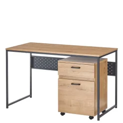 Wohnen Schreibtisch mit Rollcontainer Set - Caprera (zweiteilig)