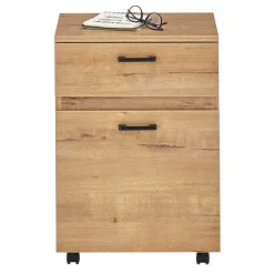 Wohnen Schreibtisch mit Rollcontainer Set - Caprera (zweiteilig)