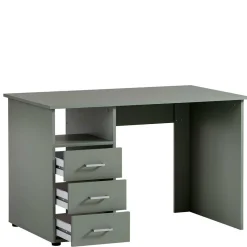 Kinder Wohnen Schreibtisch mit Schubladen in Graugrün - Fegura