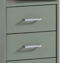 Kinder Wohnen Schreibtisch mit Schubladen in Graugrün - Fegura