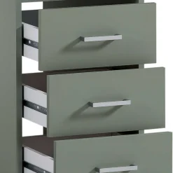 Kinder Wohnen Schreibtisch mit Schubladen in Graugrün - Fegura