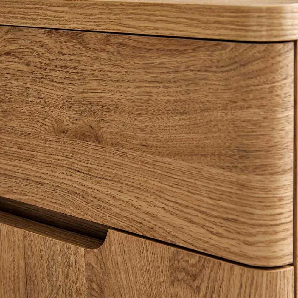 Kinder Wohnen Schreibtisch mit Seitenregal in Eiche Optik - Abacho