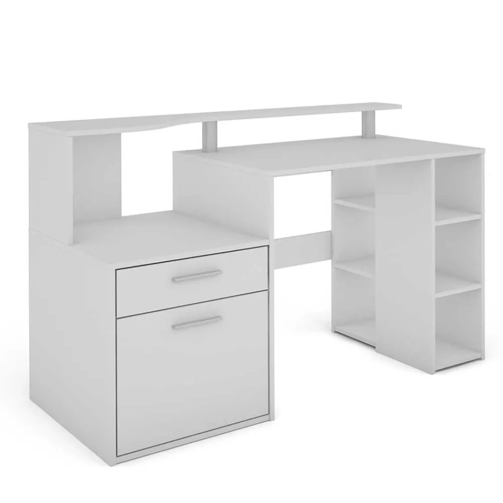 Kinder Wohnen Schreibtisch mit Stauraum und Aufsatz - Caveira