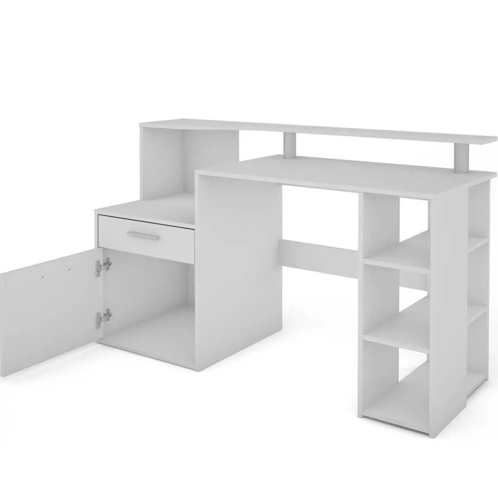 Kinder Wohnen Schreibtisch mit Stauraum und Aufsatz - Caveira