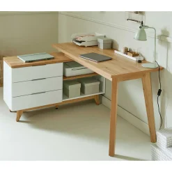 Wohnen Bürotische*Schreibtisch mit Stauraum als Eckausführung - Xuana