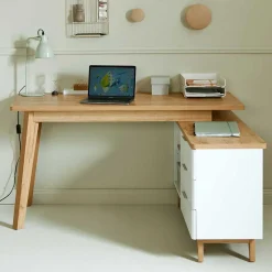 Wohnen Bürotische*Schreibtisch mit Stauraum als Eckausführung - Xuana