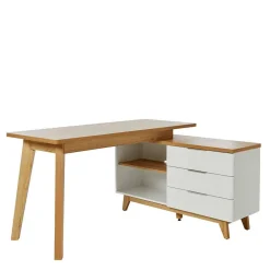 Wohnen Bürotische*Schreibtisch mit Stauraum als Eckausführung - Xuana