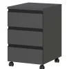 Wohnen Rollcontainer*Schreibtisch Rollcontainer in Dunkelgrau - Espnoz