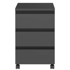 Wohnen Rollcontainer*Schreibtisch Rollcontainer in Dunkelgrau - Espnoz