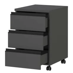 Wohnen Rollcontainer*Schreibtisch Rollcontainer in Dunkelgrau - Espnoz