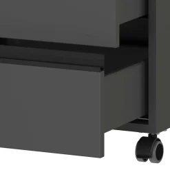 Wohnen Rollcontainer*Schreibtisch Rollcontainer in Dunkelgrau - Espnoz