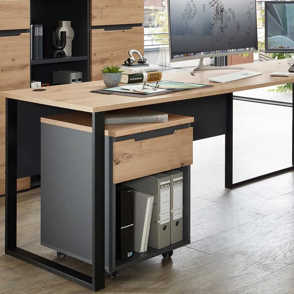 Wohnen Rollcontainer*Schreibtisch Rollcontainer mit Fach - Kuetra