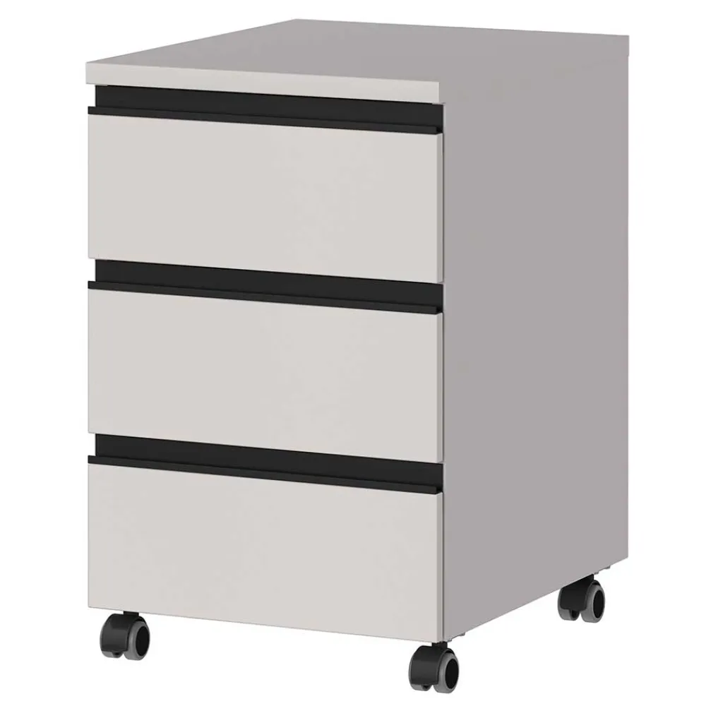 Wohnen Rollcontainer*Schreibtisch Rollcontainer in Hellgrau - Great