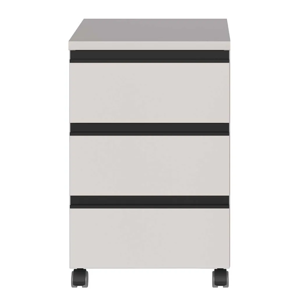 Wohnen Rollcontainer*Schreibtisch Rollcontainer in Hellgrau - Great