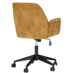 Wohnen Bürostühle*Schreibtisch Stuhl in Ocker Velours - Eckomy