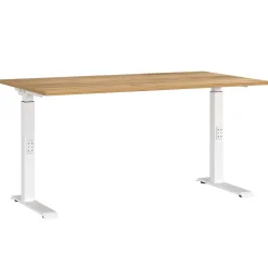 Wohnen Bürotische*Schreibtisch zum Sitzen und Stehen mit T Gestell - Stellario