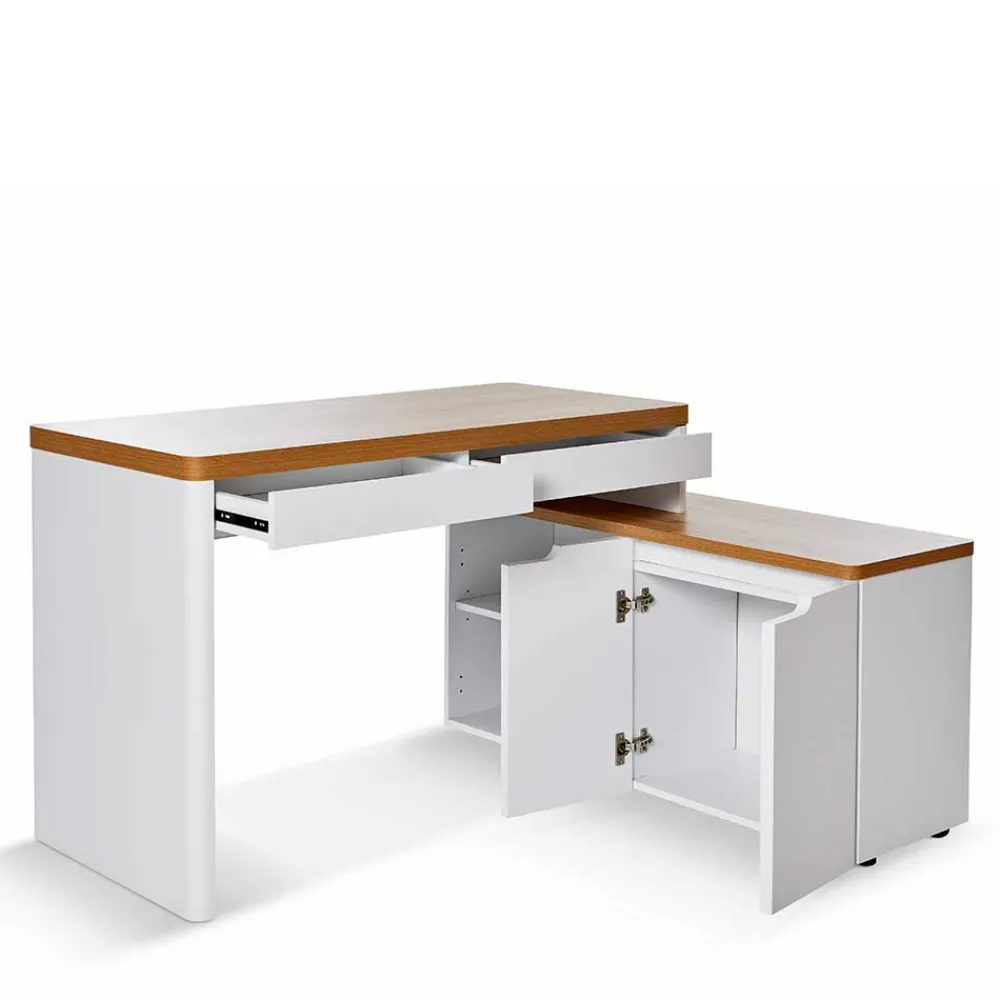 Wohnen Bürotische*Schreibtischkombination im Skandi Design - Xuana