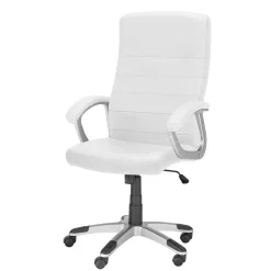 Wohnen Schreibtischsessel in Weiß Kunstleder - Krispan
