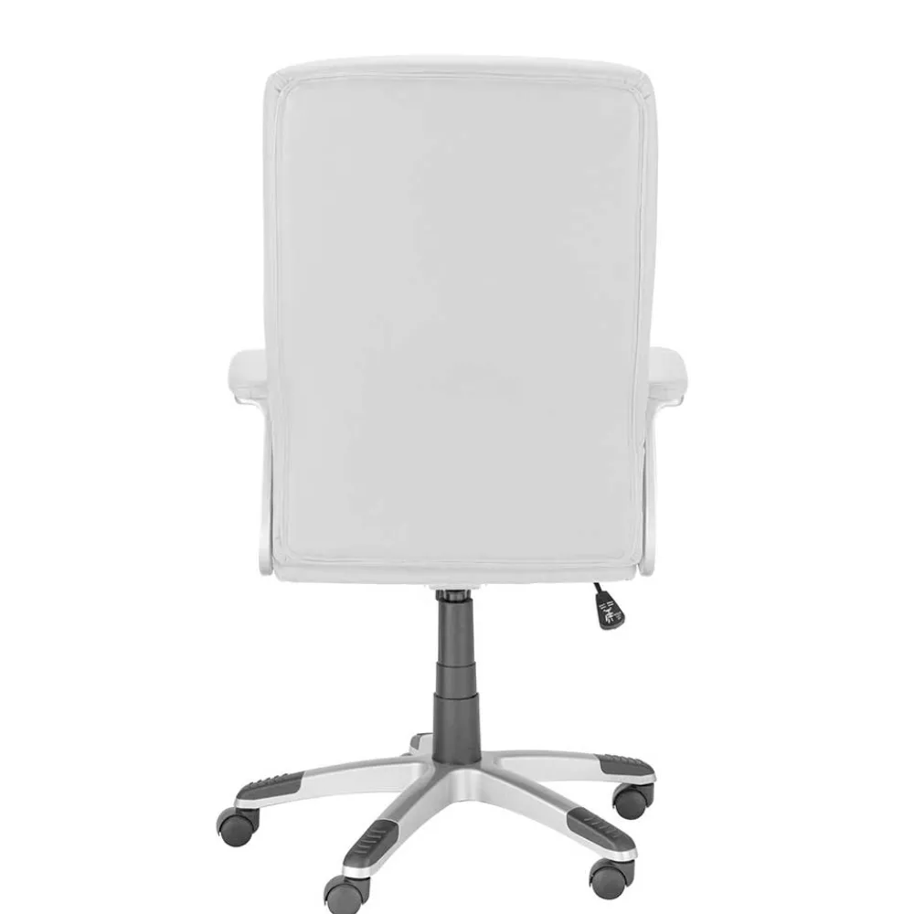 Wohnen Schreibtischsessel in Weiß Kunstleder - Krispan