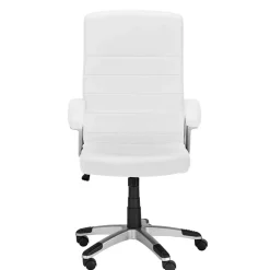 Wohnen Schreibtischsessel in Weiß Kunstleder - Krispan