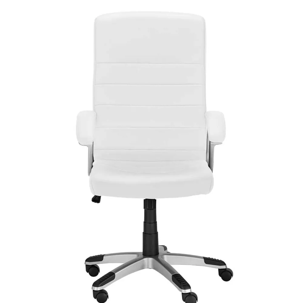 Wohnen Schreibtischsessel in Weiß Kunstleder - Krispan