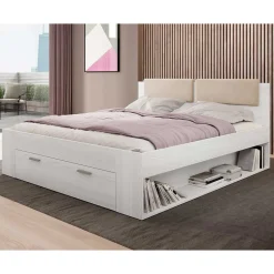 Wohnen Schubkastenbett in Weiß Esche Dekor - Pruducia