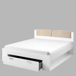 Wohnen Schubkastenbett in Weiß Esche Dekor - Pruducia