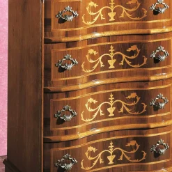 Wohnen Kommoden|Barock Möbel*Schubladen Kommode mit Bodenfreiheit Agosto in Nussbaum