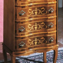 Wohnen Kommoden|Barock Möbel*Schubladen Kommode mit Bodenfreiheit Agosto in Nussbaum