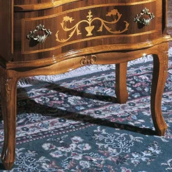 Wohnen Kommoden|Barock Möbel*Schubladen Kommode mit Bodenfreiheit Agosto in Nussbaum