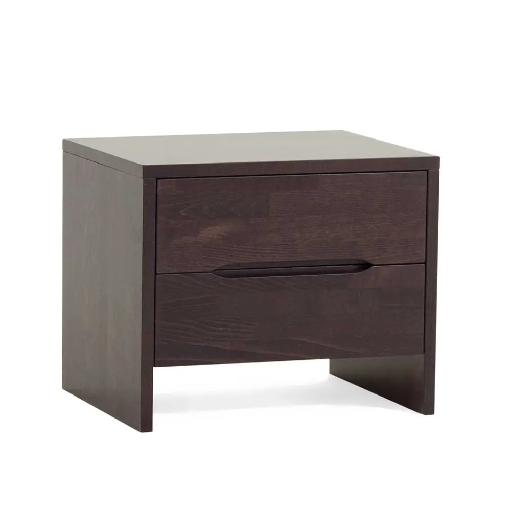 Wohnen Nachttische*Schubladen Nachtkonsole in Wengefarben Tazina aus Buche massiv