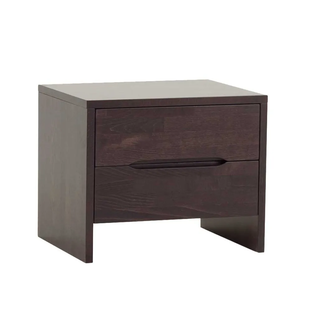 Wohnen Nachttische*Schubladen Nachtkonsole in Wengefarben Tazina aus Buche massiv