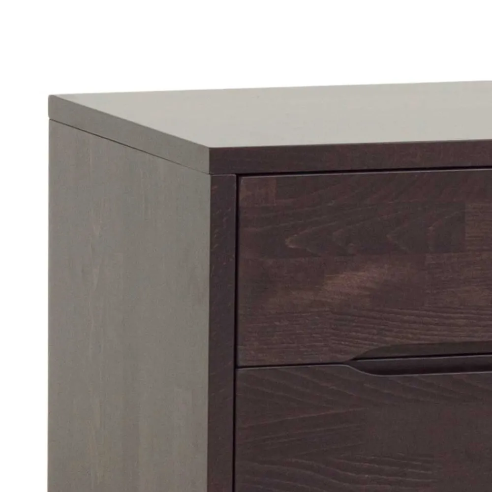 Wohnen Nachttische*Schubladen Nachtkonsole in Wengefarben Tazina aus Buche massiv