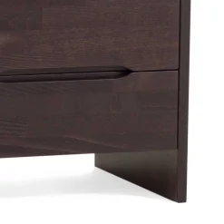 Wohnen Nachttische*Schubladen Nachtkonsole in Wengefarben Tazina aus Buche massiv