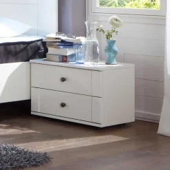 Wohnen Schubladen Nachtkonsole Nulierto in Alpinweiß