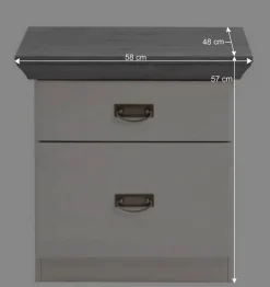Wohnen Schubladen Nachtschrank zweifarbig - Mirandesca
