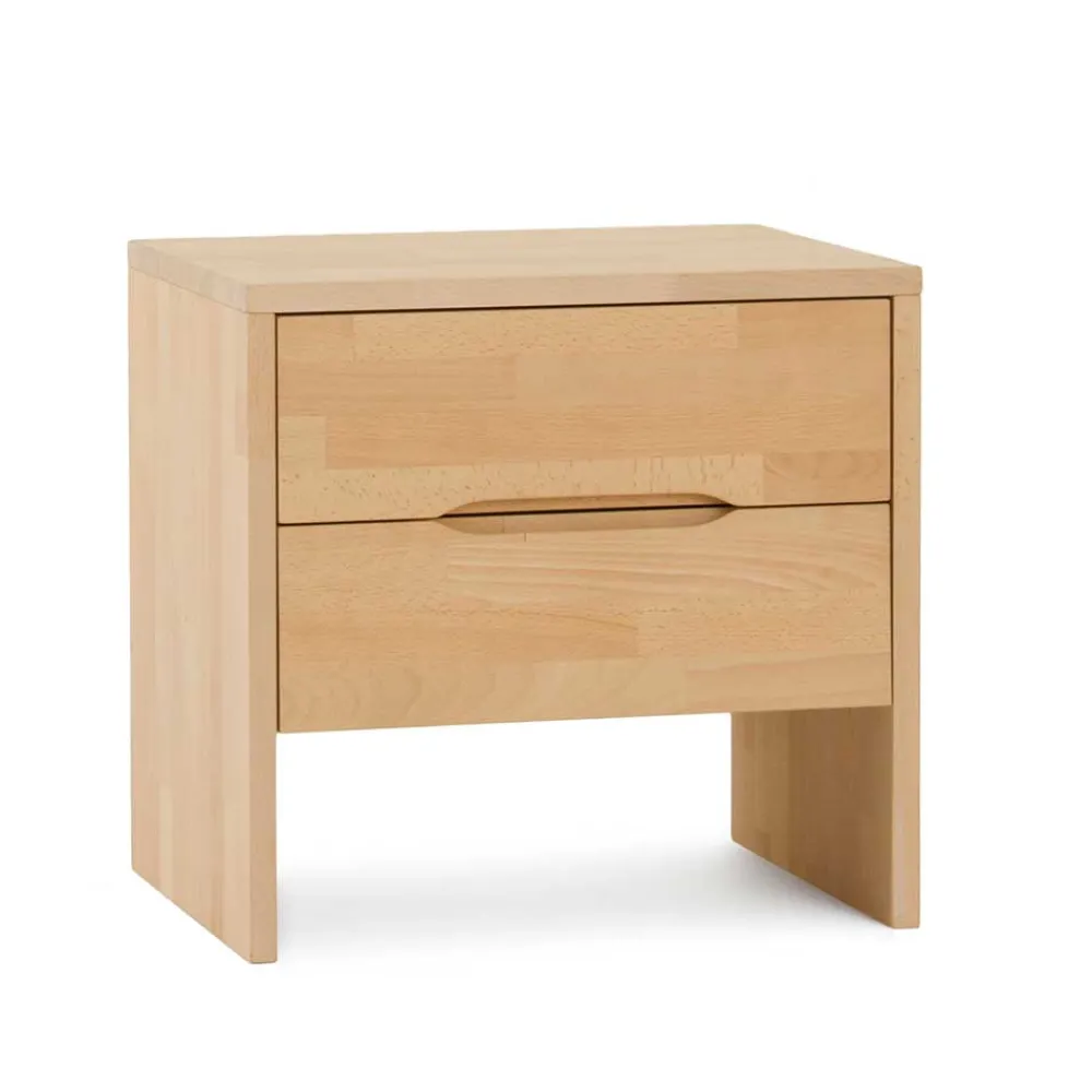 Wohnen Nachttische*Schubladen Nachttisch Cranoz aus Buche Natur lackiert