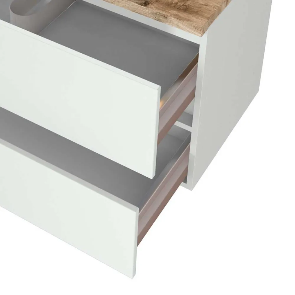 Wohnen Schubladen Waschkonsole mit Aufsatz-Becken - Misbonas