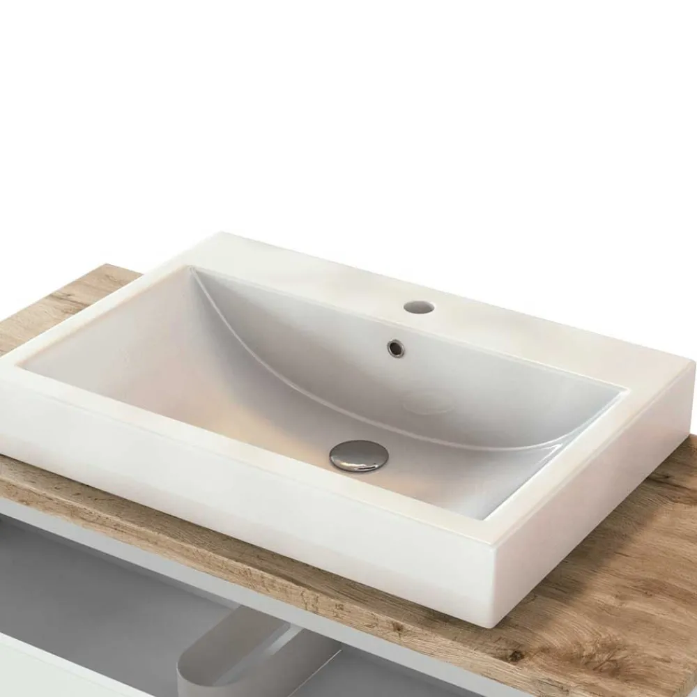 Wohnen Schubladen Waschkonsole mit Aufsatz-Becken - Misbonas