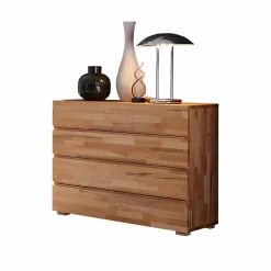 Wohnen Sideboards & Kommoden|Küchenschränke*Schubladenkommode Nesmina in Kernbuche massiv