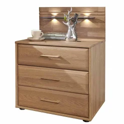 Wohnen Schubladen-Nachtschrank Anglesia in Eiche teilmassiv (2er Set)