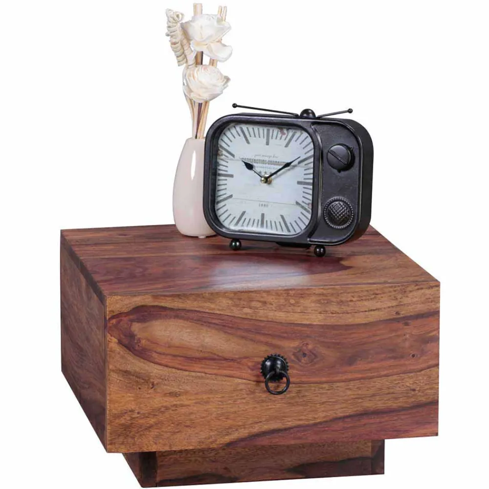 Wohnen Schubladen-Nachttisch Hoslo quadratisch 40x40cm