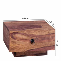 Wohnen Schubladen-Nachttisch Hoslo quadratisch 40x40cm