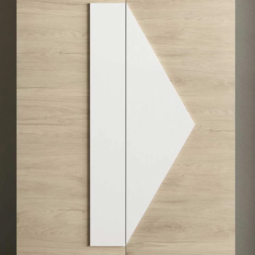 Wohnen Schuhschränke*Schuh Designschrank in Eiche Bianco & Weiß - Wilios