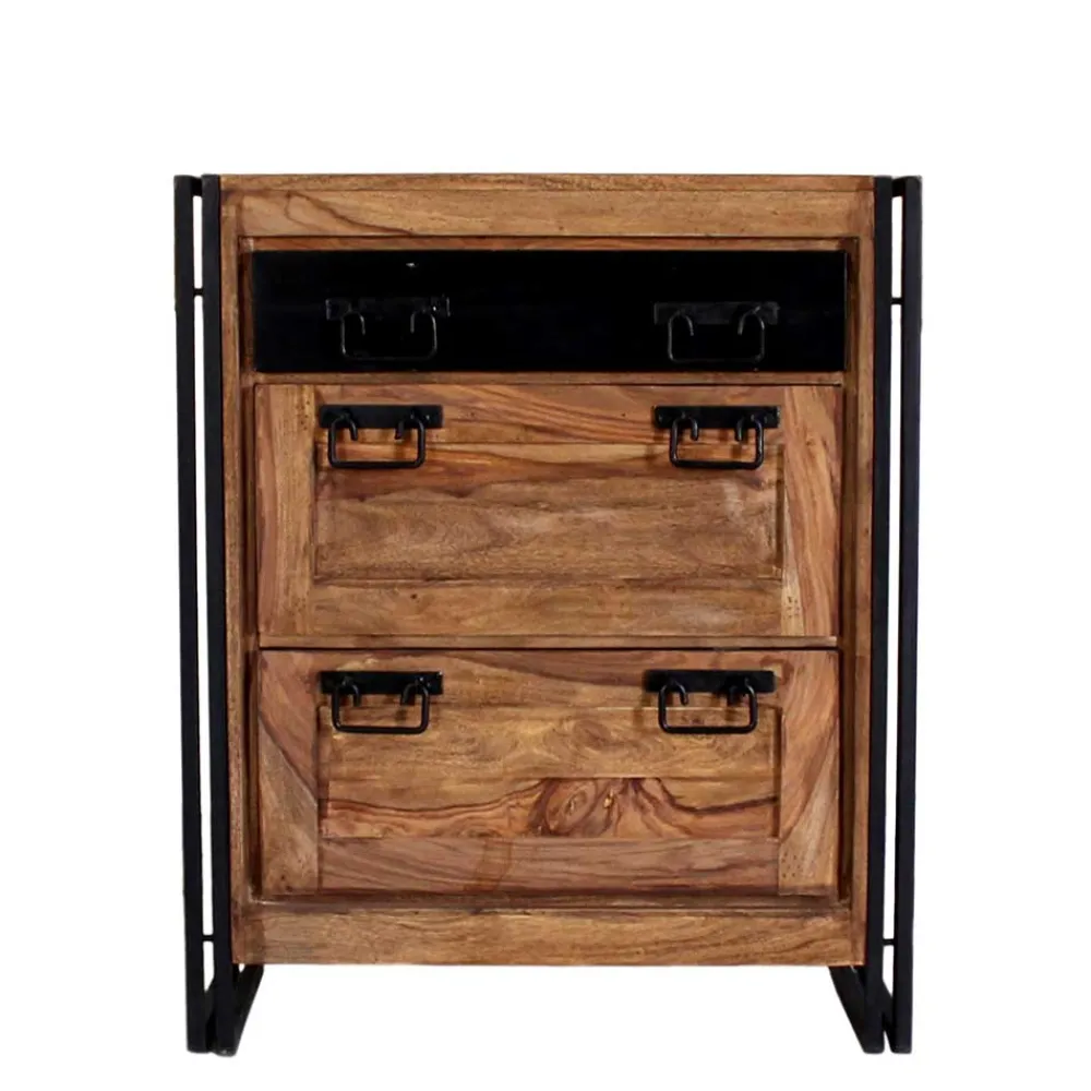 Wohnen Schuhschränke*Schuh Klappenschrank Mendoza aus Akazie Massivholz