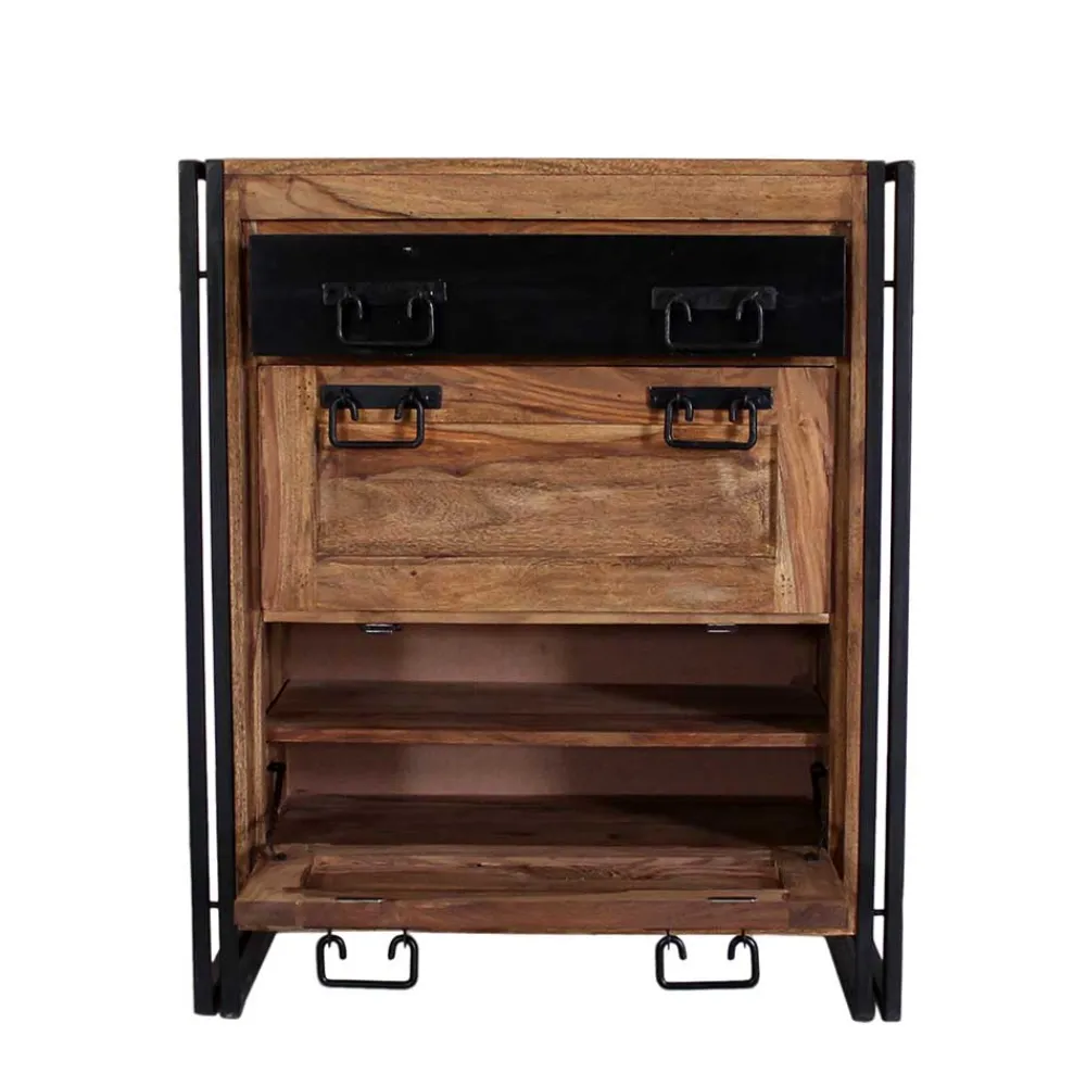 Wohnen Schuhschränke*Schuh Klappenschrank Mendoza aus Akazie Massivholz