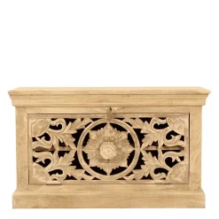 Wohnen Schuhbank aus Mangoholz Sandfarben - Runiasa