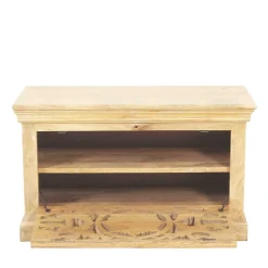 Wohnen Schuhbank aus Mangoholz Sandfarben - Runiasa