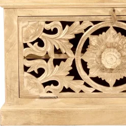 Wohnen Schuhbank aus Mangoholz Sandfarben - Runiasa