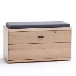 Wohnen Schuhbank in Eiche Bianco & Grau - Arkadiuz